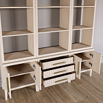 Модульный стеллаж Primo из трех составных элементов Светлый дуб варинант исполнения - 4 | Loft Concept в Казани