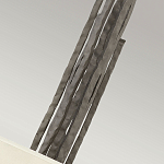 Люстра подвесная с широким белым текстильным абажуром и вертикальными декоративными элементами Hinkley варинант исполнения - 9 | Loft Concept в Казани