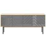 Длинная тумба с зеркальным декором Serena варинант исполнения - 6 | Loft Concept в Казани