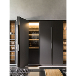 Кухонный гарнитур из дерева и камня с раздвижными дверцами OPERATING COLUMN 2.0 Dada Engenereed Kitchen варинант исполнения - 7 | Loft Concept в Казани