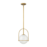 Подвесной светильник с белым плафоном в форме шара в арочной подвеске Hinkley варинант исполнения - 10 | Loft Concept в Казани