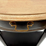 Консоль полукруглая из массива березы с ящиком и полкой в стиле прованс Vintage варинант исполнения - 4 | Loft Concept в Казани