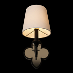 Бра с белым текстильным абажуром и фигурным основанием с зеркальной вставкой Vitorino варинант исполнения - 11 | Loft Concept в Казани