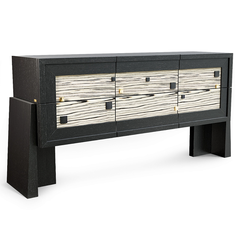 Дизайнерский Комод Tlaloc  Черный матовый Бежевый в Казани | Loft Concept 