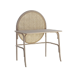 Письменный стол с круглой плетёной панелью для крепления заметок Allegory варинант исполнения - 1 | Loft Concept в Казани