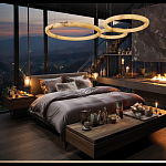 Люстра с 3-мя кольцами из натурального камня Minerals of Light варинант исполнения - 4 | Loft Concept в Казани