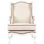 Кресло из массива бука бежевое с растительным орнаментом Raffael Beige Floral Armchair варинант исполнения - 1 | Loft Concept в Казани