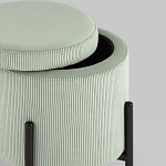 Светло-зеленый пуф на черных ножках SANJAY варинант исполнения - 3 | Loft Concept в Казани