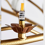 Люстра круглая с ветвистым каркасом и плафонами в виде лотосов Chandelier Lotus варинант исполнения - 2 | Loft Concept в Казани