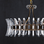 Люстра круглая с прозрачными элементами в форме полумесяца Crescent варинант исполнения - 3 | Loft Concept в Казани