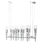 Люстра подвесная прямоугольная с 10-ю цилиндрическими плафонами LIAISON варинант исполнения - 4 | Loft Concept в Казани