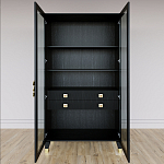 Дизайнерский шкаф витрина Elsa Dreams Black с 4-мя ящиками варинант исполнения - 5 | Loft Concept в Казани