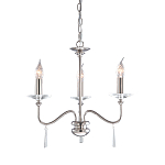 Люстра цвета никель с прозрачными стеклянными подвесками в форме капель Elstead Lighting варинант исполнения - 8 | Loft Concept в Казани