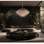 Люстра хрустальная в неоклассическом стиле на золотистом каркасе Majesty варинант исполнения - 1 | Loft Concept в Казани