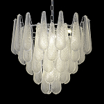 Люстра с подвесками из рифленного стекла в форме капель Textured Glass Chandelier варинант исполнения - 14 | Loft Concept в Казани