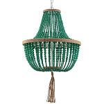 Люстра каплевидной формы украшенная зелеными круглыми бусинами Green Beads Chandelier варинант исполнения - 1 | Loft Concept в Казани