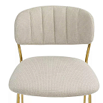 Стул барный широкой полукруглой спинкой на золотистых ножках Chair Smooth Shapes варинант исполнения - 4 | Loft Concept в Казани