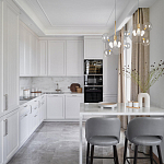 Люстра подвесная 3 лампы с прозрачными стеклянными шарами и золотыми деталями Giopato & Coombes варинант исполнения - 5 | Loft Concept в Казани