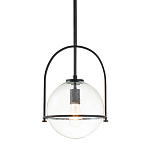 Подвесной светильник с прозрачным плафоном в форме шара в арочной подвеске Hinkley варинант исполнения - 1 | Loft Concept в Казани