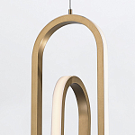 Подвесной светильник золотого цвета с двумя вытянутыми овальными рамками в форме скрепки Eurofase варинант исполнения - 4 | Loft Concept в Казани