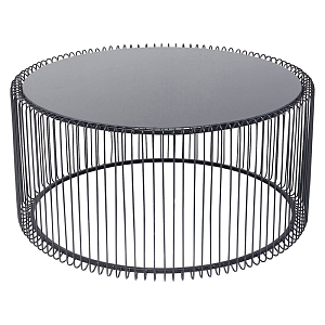 Кофейный столик круглый цвет черный Anthony