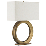 Настольная лампа с корпусом в форме кольца и прямоугольным абажуром French Ring варинант исполнения - 6 | Loft Concept в Казани