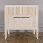 Прикроватная Тумбочка Primo с двумя ящиками Светлый дуб варинант исполнения - 1 | Loft Concept в Казани