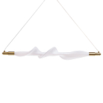 Люстра горизонтальная с волнистым белым плафоном Golden Swirl варинант исполнения - 1 | Loft Concept в Казани