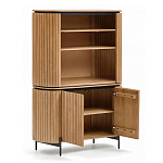 Буфет высокий из дерева манго и металла с открытыми полками и 2-мя дверцами Toinette варинант исполнения - 2 | Loft Concept в Казани