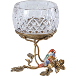 Чаша на ножке из стекла с бронзовыми элементами Bronze Branch варинант исполнения - 1 | Loft Concept в Казани