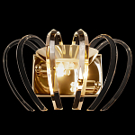 Бра золотого цвета с изогнутыми хрустальными элементами Radiant Ribbons варинант исполнения - 1 | Loft Concept в Казани
