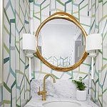 Зеркало в ассиметричной золотой раме Mirror of Aragorn варинант исполнения - 3 | Loft Concept в Казани