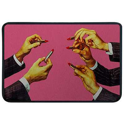 Ковер для прихожей и ванной Seletti Lipstick Rug Pink