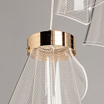 Люстра каскадная с 10-ю прозрачными плафонами Wave Line варинант исполнения - 10 | Loft Concept в Казани