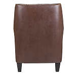 Кресло из натуральной кожи c мягкими подлокотниками на 4-х деревянных ножках из массива бука Joseph Armchair brown варинант исполнения - 3 | Loft Concept в Казани