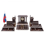 Настольный письменный набор из природного камня обсидиана Team leader варинант исполнения - 1 | Loft Concept в Казани