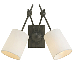 Бра с двумя тканевыми абажурами в форме цилиндра Prerequisites варинант исполнения - 2 | Loft Concept в Казани