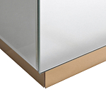 Столик журнальный зеркальный с золотым декором Gold Painted Mirror Table варинант исполнения - 2 | Loft Concept в Казани