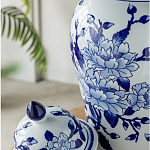 Ваза с крышкой и синим цветочным узором Blue & White Ornament  варинант исполнения - 6 | Loft Concept в Казани