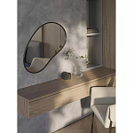 Зеркало асимметричной формы Oval Light Reflection варинант исполнения - 3 | Loft Concept в Казани