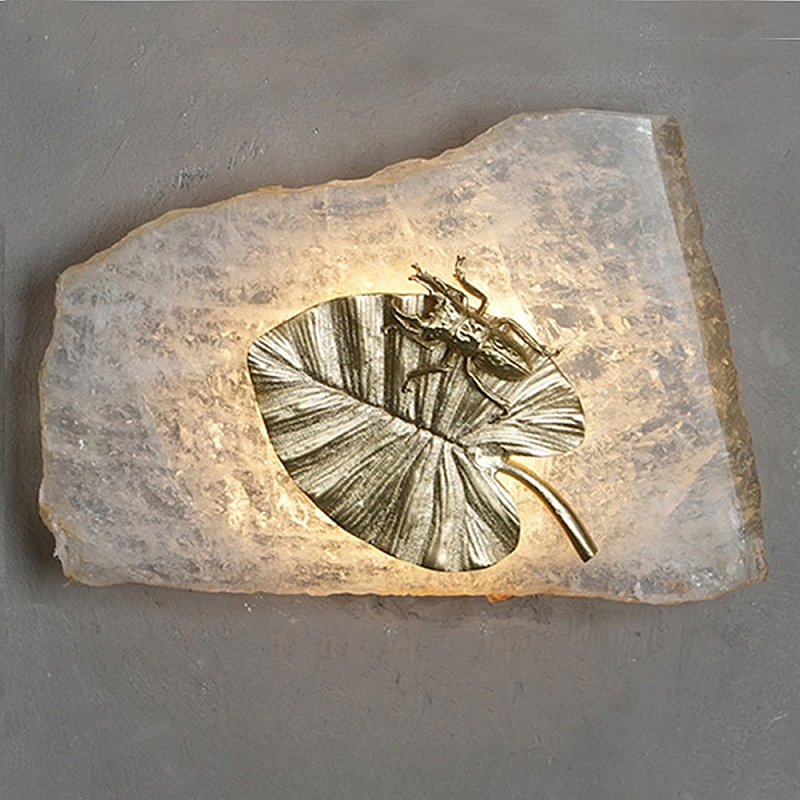 Бра Декоративный лист Glacial Fragment Медь Прозрачный Бра Декоративный лист Glacial Fragment Медь Прозрачный в Казани | Loft Concept