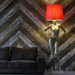 Лампа MANNEQUIN LAMP с абажуром руки на талии варинант исполнения - 3 | Loft Concept в Казани