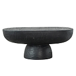 Столик кофейный черного цвета с овальной столешницей и круглым основанием Black Dalmen Table варинант исполнения - 1 | Loft Concept в Казани