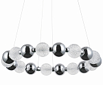 Светодиодная кольцевая люстра Crystal Globule Chrome Chandelier варинант исполнения - 1 | Loft Concept в Казани