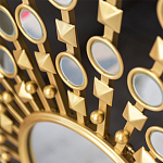 Зеркало-солнце в раме из металла с золотыми с лучами Rays of Peace варинант исполнения - 2 | Loft Concept в Казани