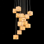 Люстра подвесная с квадратными плафонами из натурального камня Glowing Spheres варинант исполнения - 1 | Loft Concept в Казани