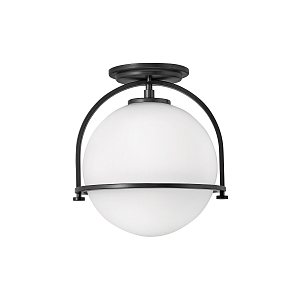 Потолочный светильник с плафоном в форме белого матового шара Hinkley