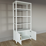 Стеллаж со стеклянными полками Elsa Dreams White варинант исполнения - 5 | Loft Concept в Казани