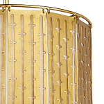 Люстра с золотым фактурным каркасом и тканевым абажуром Lustery Gold варинант исполнения - 1 | Loft Concept в Казани