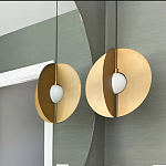 Подвесной светильник в форме золотых дисков Minimalist Lighting Fixture варинант исполнения - 2 | Loft Concept в Казани